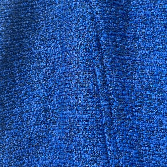 NWT Banana Republic Blue Italian Tweed Racerback Sleeveless Fit Flare Dress 6 - Picture 6 of 9